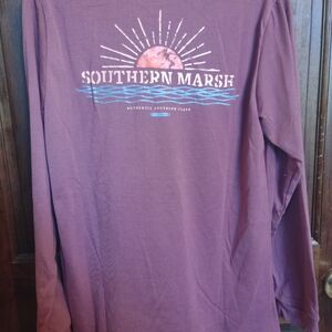 Southern marsh maroon long sleeve size L